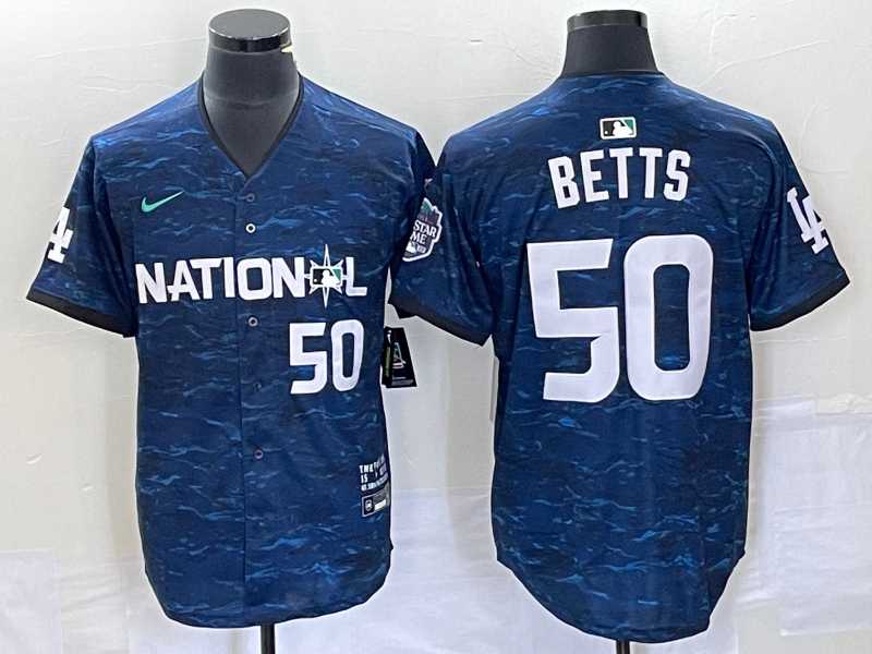 Men%27s Los Angeles Dodgers #50 Mookie Betts Number Royal 2023 All star Cool Base Stitched Jersey->los angeles dodgers->MLB Jersey